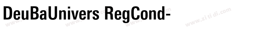 DeuBaUnivers RegCond字体转换